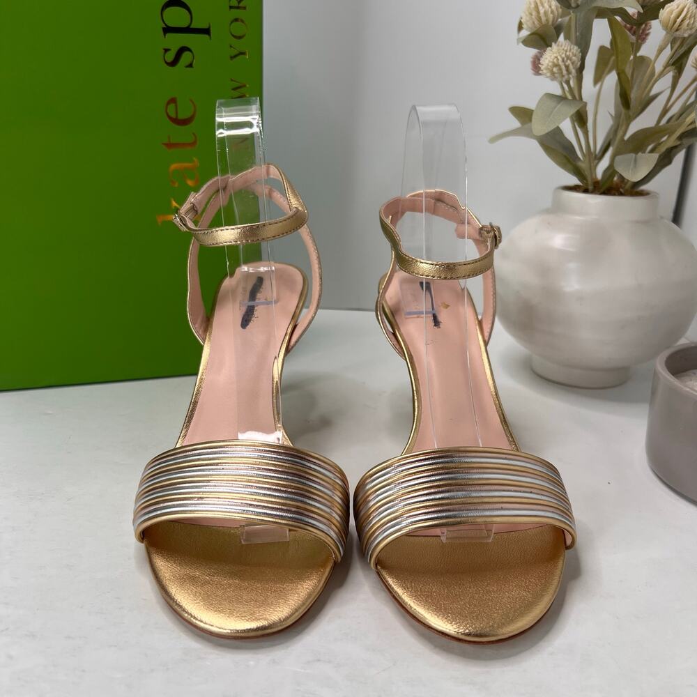 Kate Spade Jasmyne Multi Metallic Heel Silver/Gold S71900003 Women's 9.5B NWB - Picture 2 of 11